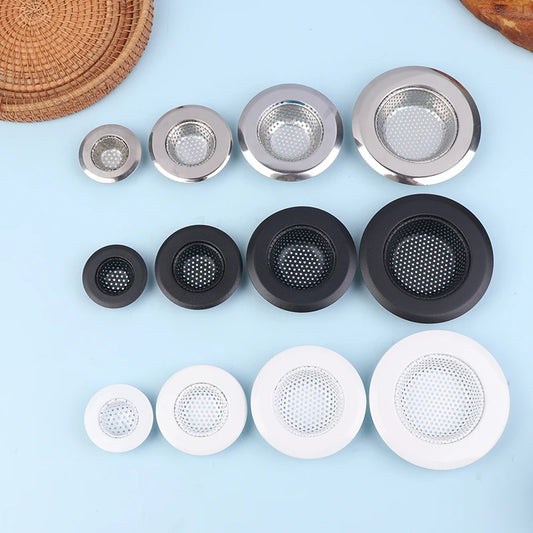 2PCS Silver/White/Black Kitchen Stainless Steel Sink Filter Mesh Shower Floor Drain Hair Catcher Stopper Food Slag Drainer Peaceful Pleasures Health and Wellness