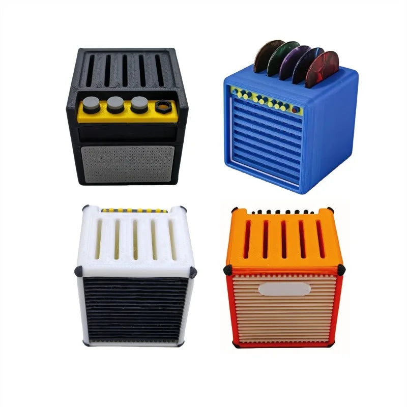 Guitar Pick Holder 3D Printed Large-capacity Portable Amp Shape Slots