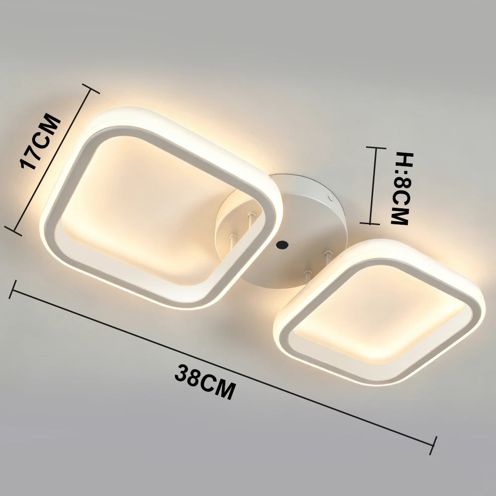 RUNTOIN LED Flush Mount Ceiling Light 3000–6500K | Modern Lamp LED Ceiling Light Peaceful Pleasures Health and Wellness WH-D2LF 3-Color light