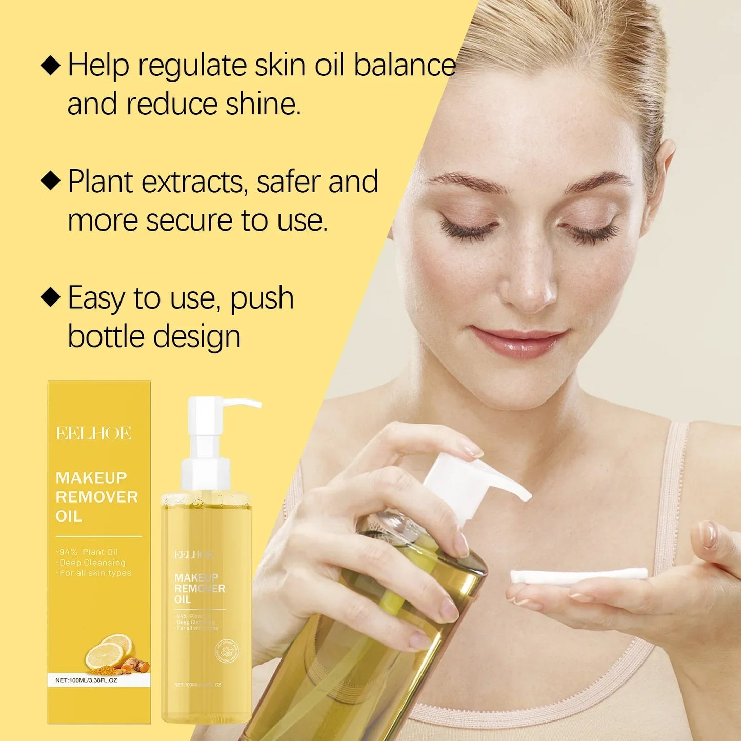EELHOE Turmeric Cleansing Oil – Deep Pore Cleanser & Makeup Remover Peaceful Pleasures Health and Wellness