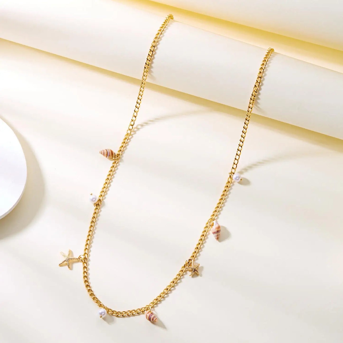 Bohemian Beach Jewelry Set – Starfish Necklace & Waist Chain