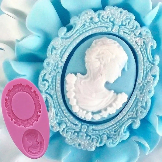 Retro Palace Frame Noblewoman Liquid Silicone Mold Kitchen Baking Peaceful Pleasures Health and Wellness