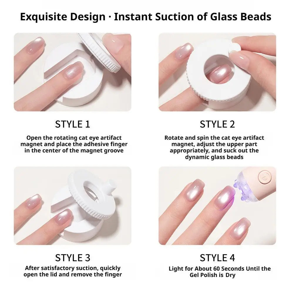 360° Cat Eye Magnet Stick | Glass Bead Nail Art Tool