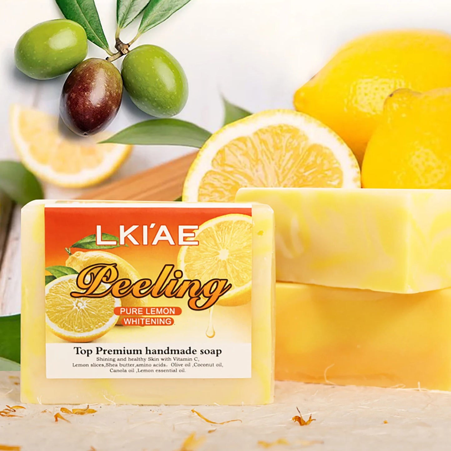 AILKE Lemon Brightening Soap Bar – Face & Body Cleanser 150g