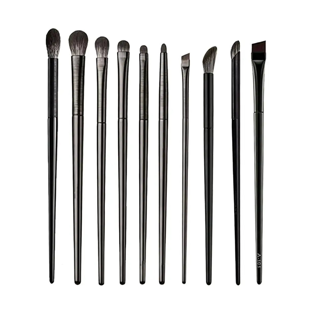 10-Piece Eye Makeup Brush Set – Concealer, Eyeshadow, Blending, Eyeliner & Spoolie Peaceful Pleasures Health and Wellness 10pcs