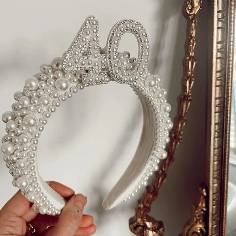 40th Birthday Tiara Headband – Forty & Fabulous Crown Gift