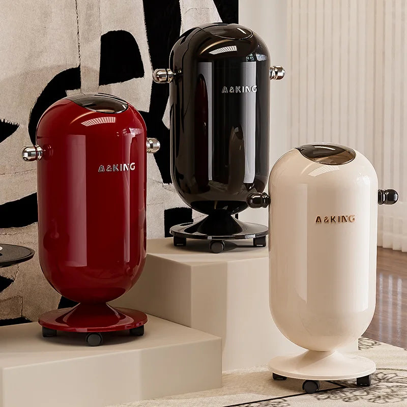 Touch-Free Stainless Steel Trash Can | Large Floating Lid Bin
