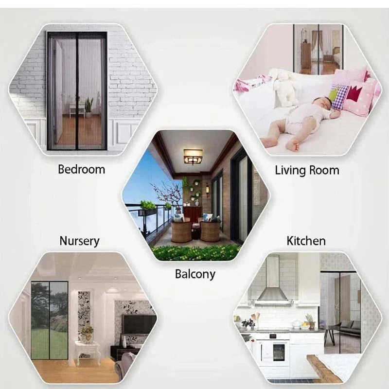 Magnetic Mosquito Net for Window Door Curtain Insect Screen Anti-mosquito Net Curtains Invisible Mesh Protective Shades Home Peaceful Pleasures Health and Wellness