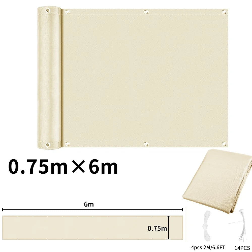 Waterproof Balcony Privacy Screen – UV Protection Fence Cover