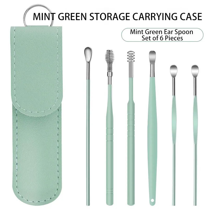 6-Piece Stainless Steel Ear Wax Removal Kit – Baby & Adult