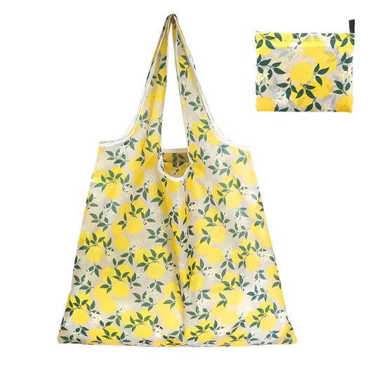 Foldable Reusable Grocery Bags | Large Boho Washable Tote Reusable Tote Bag Peaceful Pleasures Health and Wellness