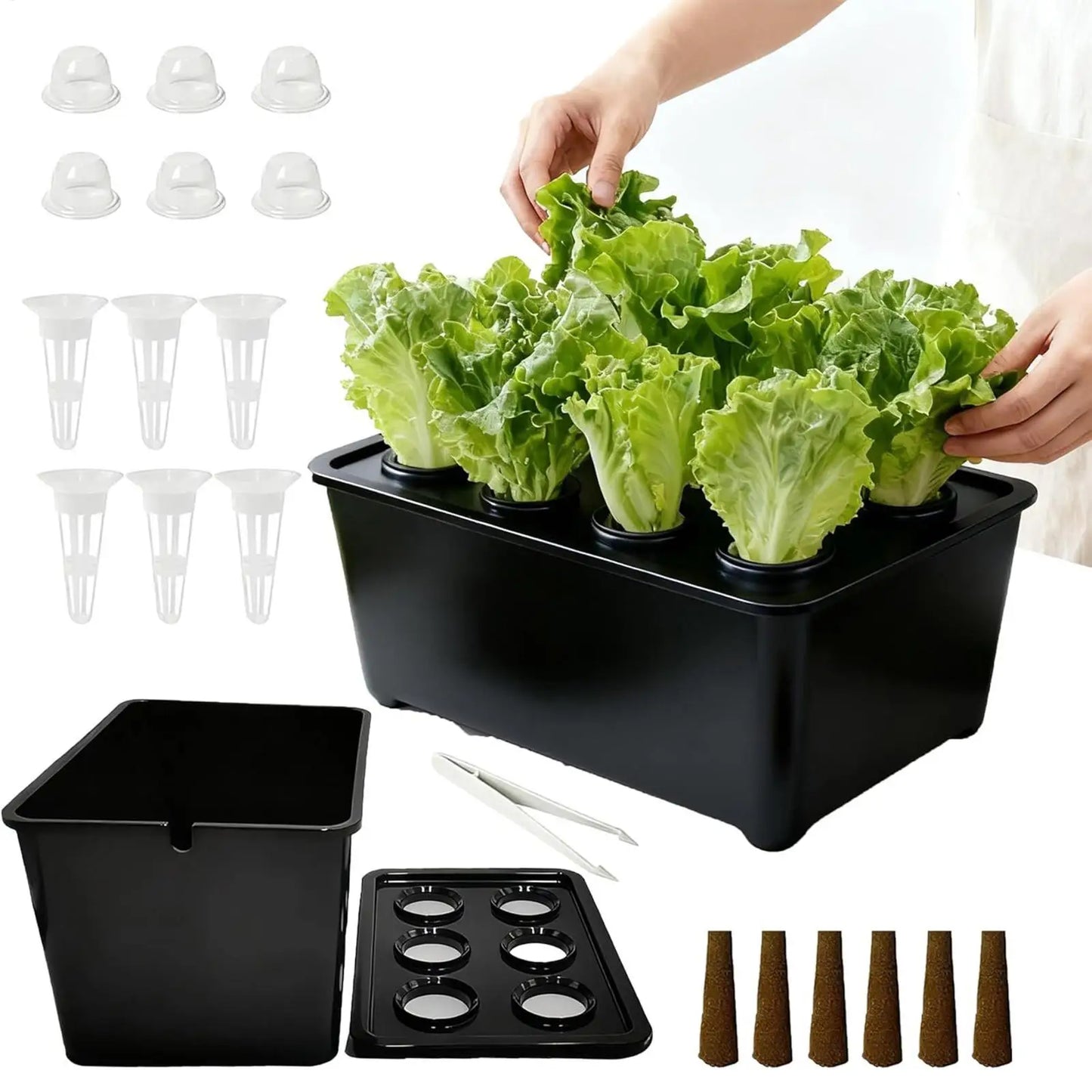 Indoor Hydroponic Planting Kit Complete Seedling Box for Growing Lettuce, Flowers on Balcony, in Apartments & Hotels Peaceful Pleasures Health and Wellness