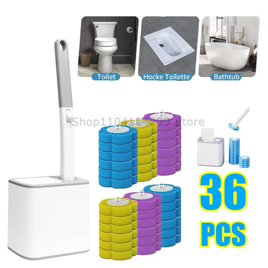 Disposable Toilet Brush Kit | Long Handle & Wall Mount Disposable Toilet Brush Oasis Select