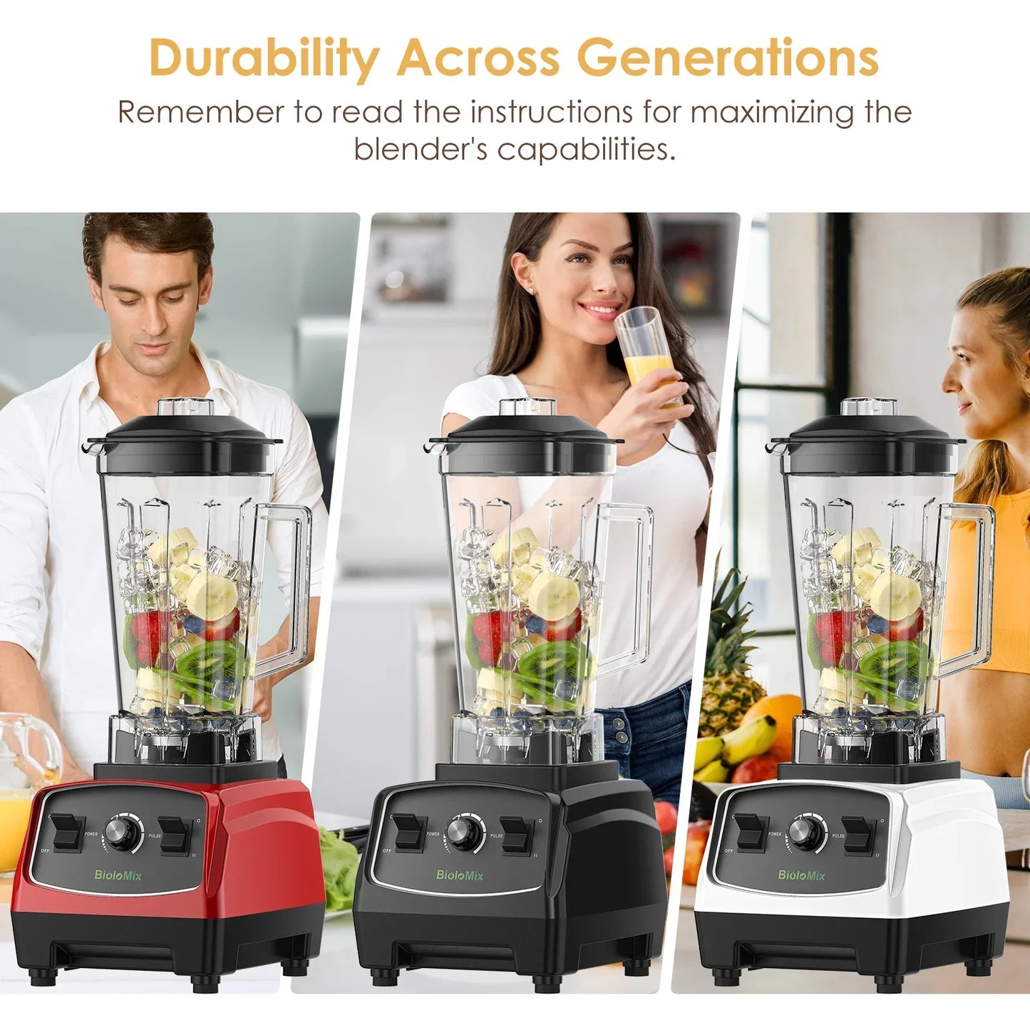 BPA Free 3HP 2200W Heavy Duty Blender | Smoothie Bar Blenders Peaceful Pleasures Health and Wellness