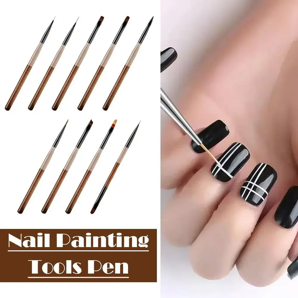 Fine Detail Nail Art Paint Brush Set Nail Art Tools Peaceful Pleasures Health and Wellness
