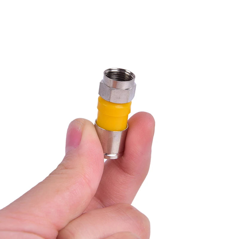 New 10pcs RG6 F Type Compression 2.8cm Snap Seal Plug Connector Waterproof F Type Peaceful Pleasures Health and Wellness