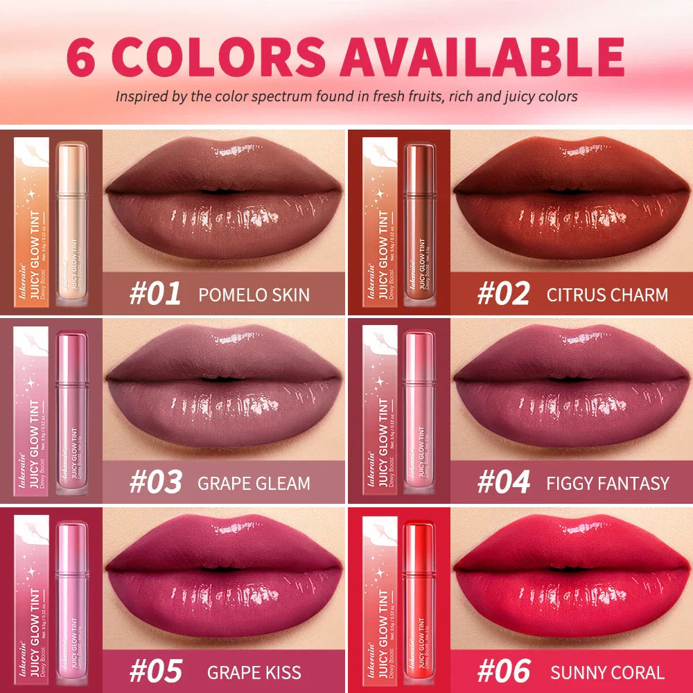 Lakerain Juicy Mirror Lip Glow Tint Gloss Oil – Long-Wearing