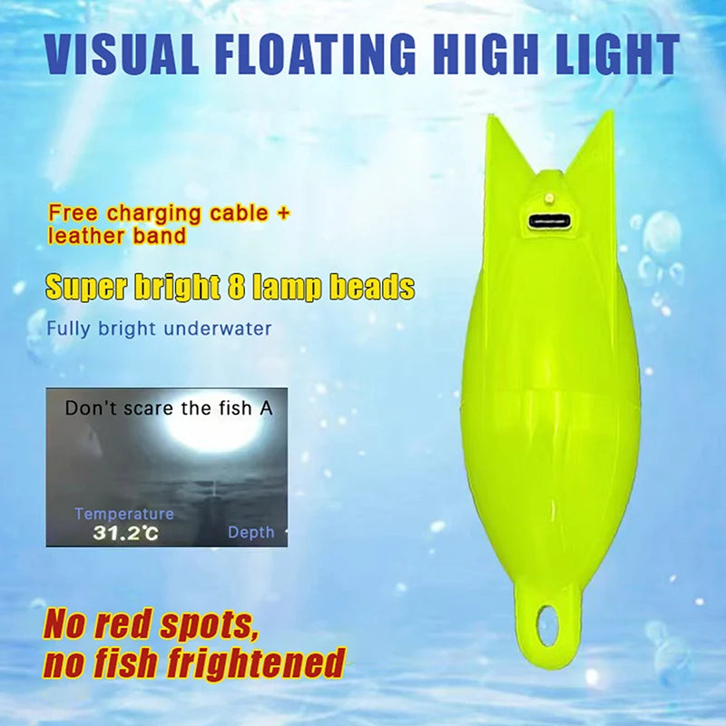360° LED Night Fishing Float – Super Bright Glow Fish Finder