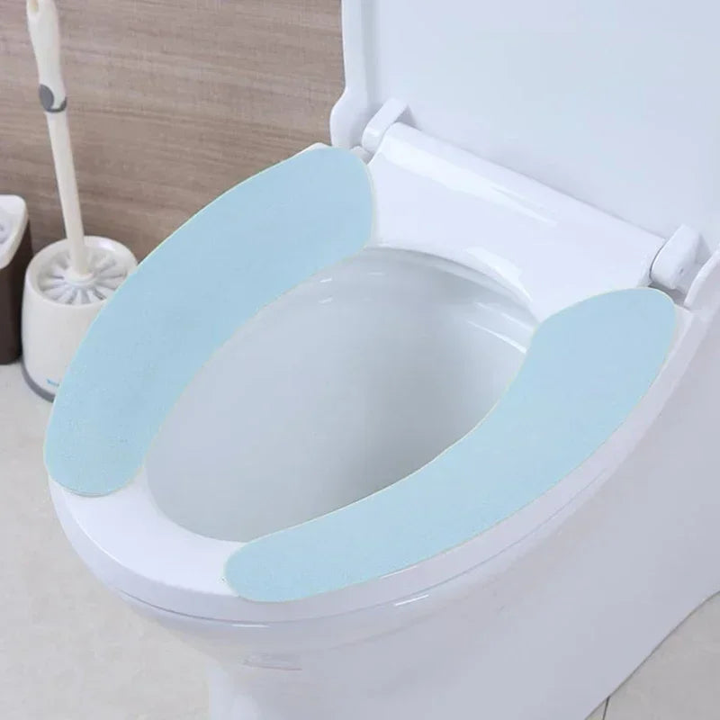 Soft Flannel Toilet Seat Cover Stickers – Washable 1 Pair