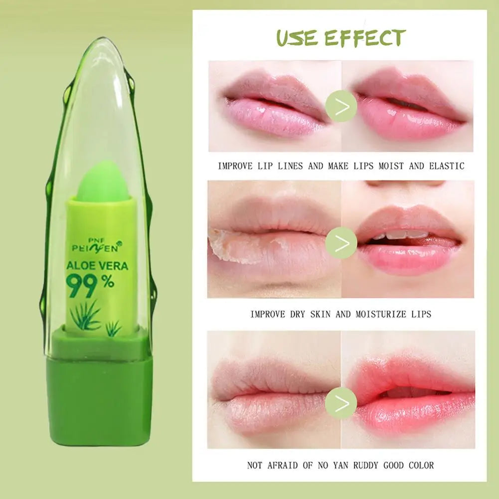 Aloe Vera Color Changing Lip Balm – Tinted & Moisturizing