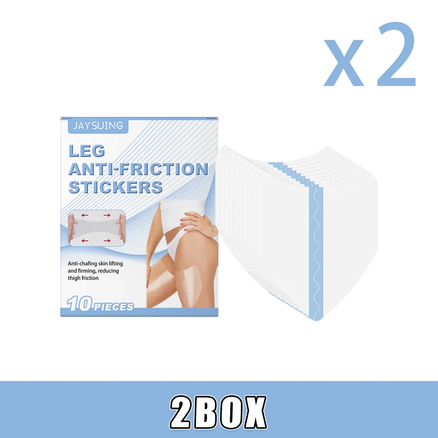 Invisible Anti-Chafing Thigh Patches – 10 Pack Waterproof