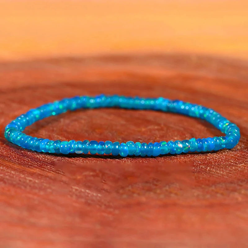 Elegant Opal Stretch Bracelet | Natural Gemstone Gift for Women