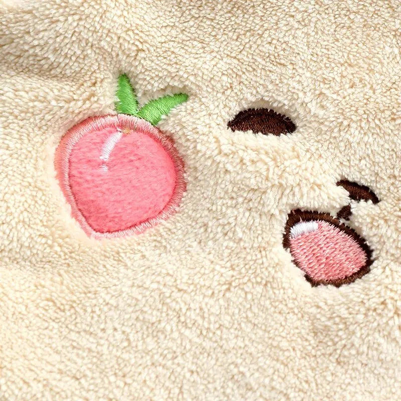 Cute Cartoon Coral Velvet Double Layer Hand Towel – Absorbent