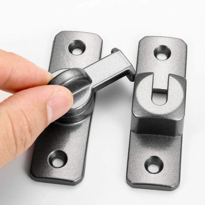 90/180 Degree Flip Door Lock Home Security Sliding Door Latch Small Gate Latches Hardware Anti-theft Lock Zinc Alloy Door Bolts Peaceful Pleasures Health and Wellness