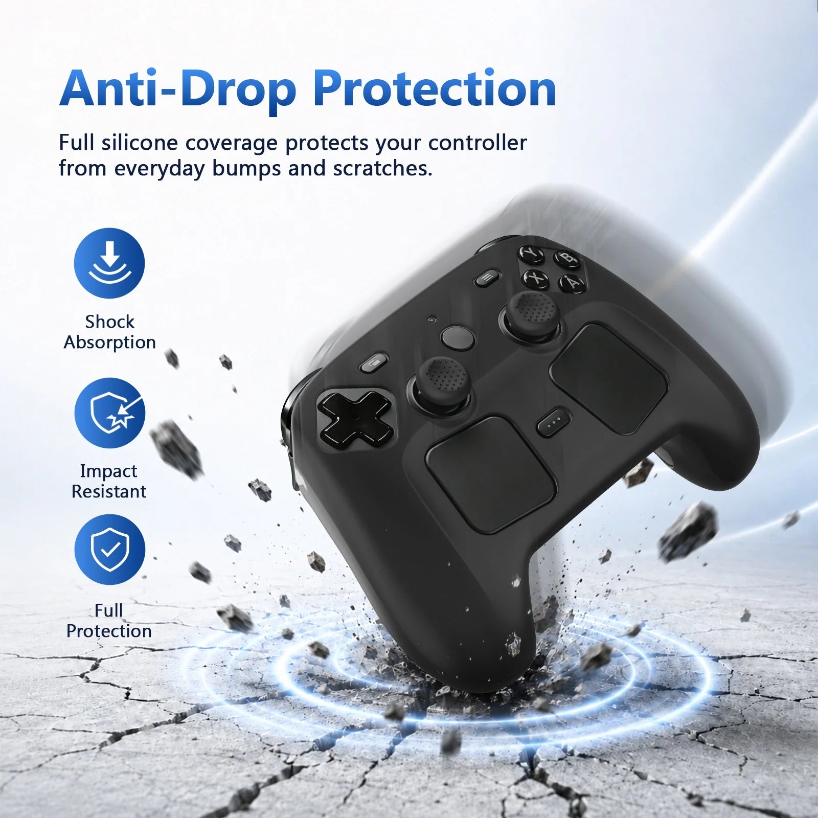 Protective Case For Steam Controller 2 Solid-Color Dustproof Shock-Resistant Case Non-Slip Design Enhance Your Gaming Experience Peaceful Pleasures Health and Wellness