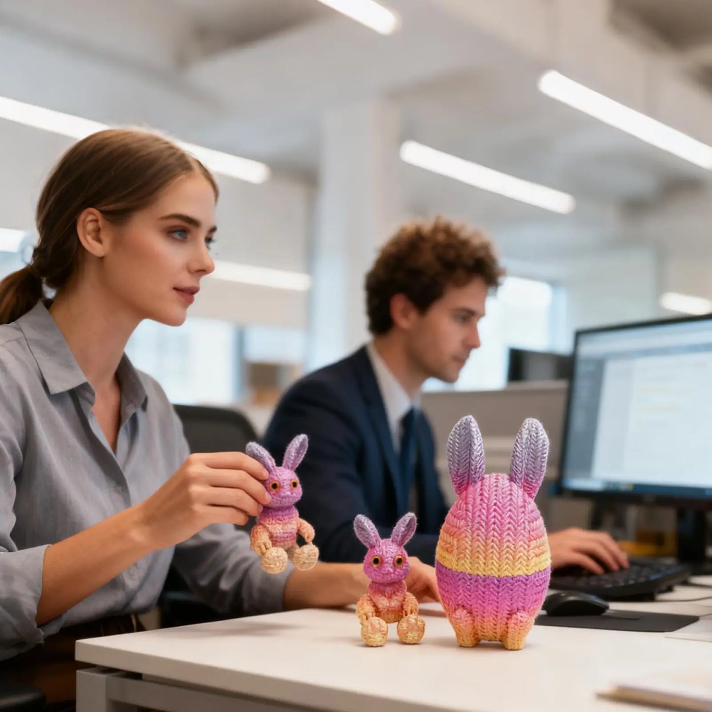 Easter 3D Printed Egg Easter Desktop Decor Desktop Ornament Toys For Bookcase Window Sill Bookshelf Display Cabinet Dressing Peaceful Pleasures Health and Wellness