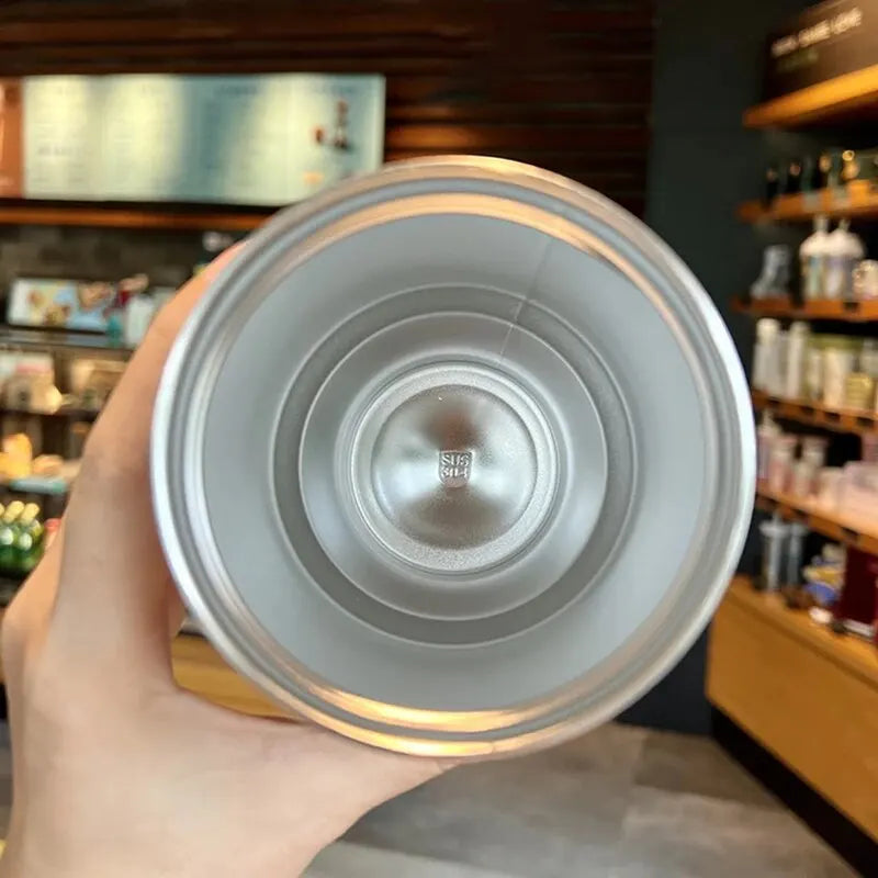Tyeso's New Coffee Cup With Double-Layer Insulation And Cold Insulation Portable Ice Cream Cup Large Capacity Stainless Steel Peaceful Pleasures Health and Wellness