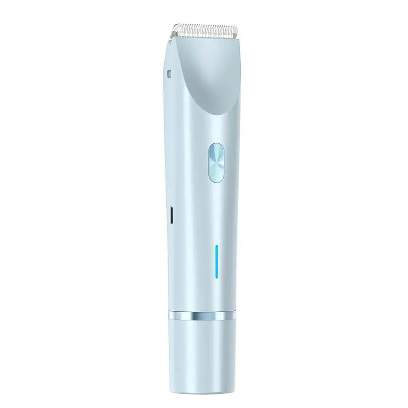 Electric Shaver for Women 2 in 1 Bikini Trimmer Double Head Portable Hair Electric Epilator IPX7 Waterproof Electric Razor Peaceful Pleasures Health and Wellness Blue USB Type-C
