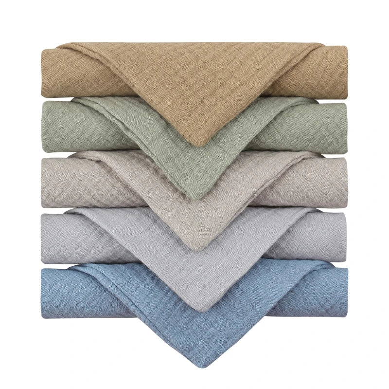 5-Pack Soft Cotton Baby Washcloths | Gauze Face Cloths for Newborns