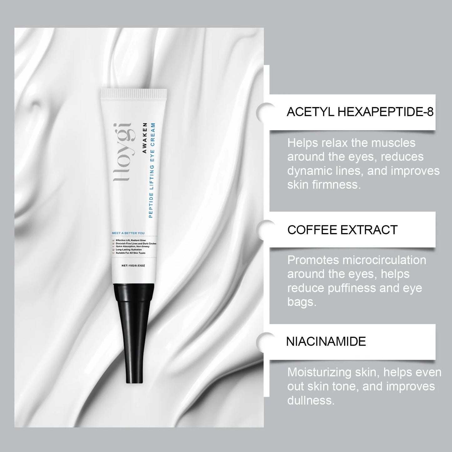 Polypeptide Eye Cream – Dark Circles, Puffiness & Firming