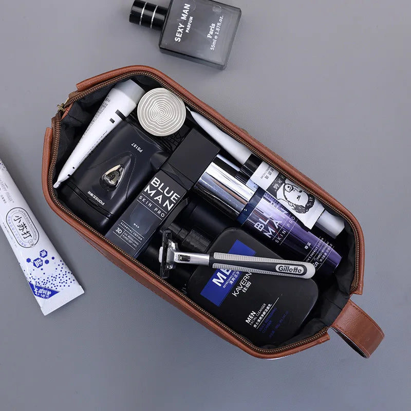 New High-end Men's Toiletry Bag, Business Makeup Bag, Travel Portable Large-capacity Skin Care Product Storage Bag Peaceful Pleasures Health and Wellness