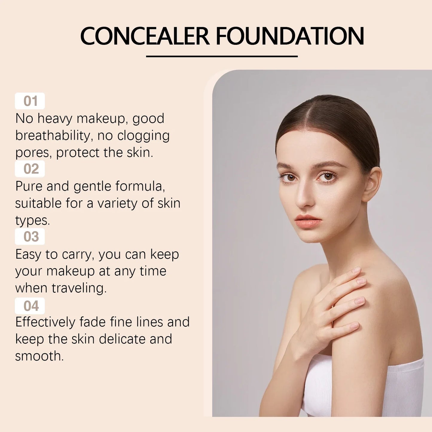 Eelhope Color-Changing Foundation – Hydrating Longwear Concealer