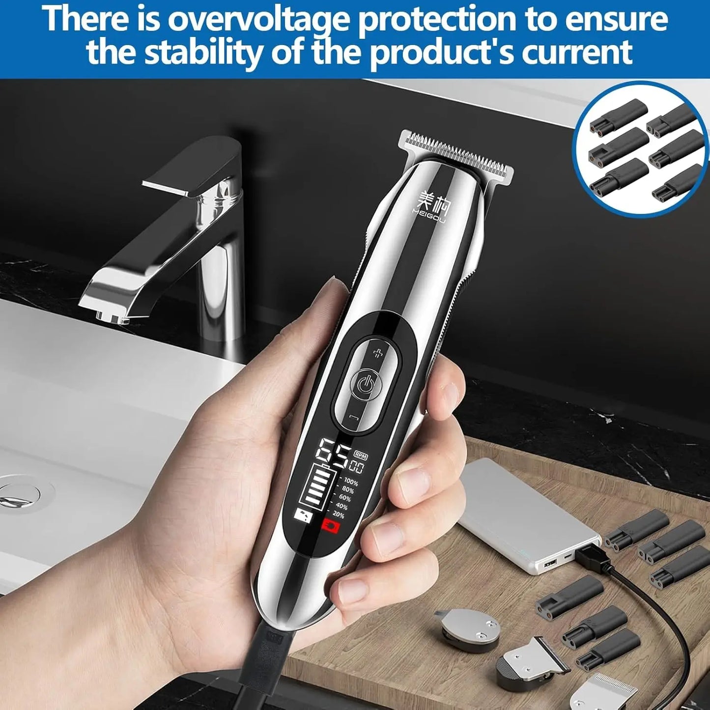 6-Pack Type-C USB Charger Adapter for Shavers & Hair Clippers Peaceful Pleasures Health and Wellness