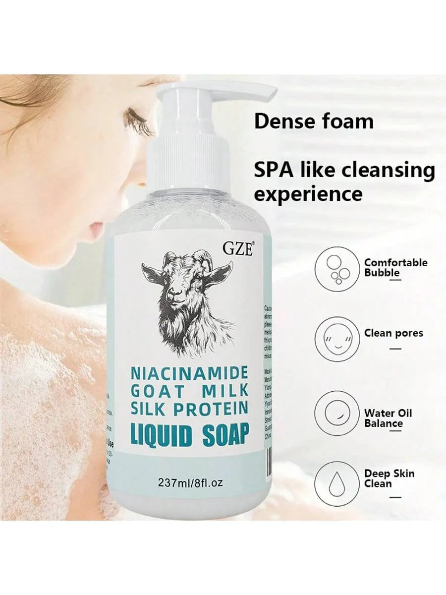 GZE Niacinamide Goat Milk Silk Protein Body Wash | pH-Balanced