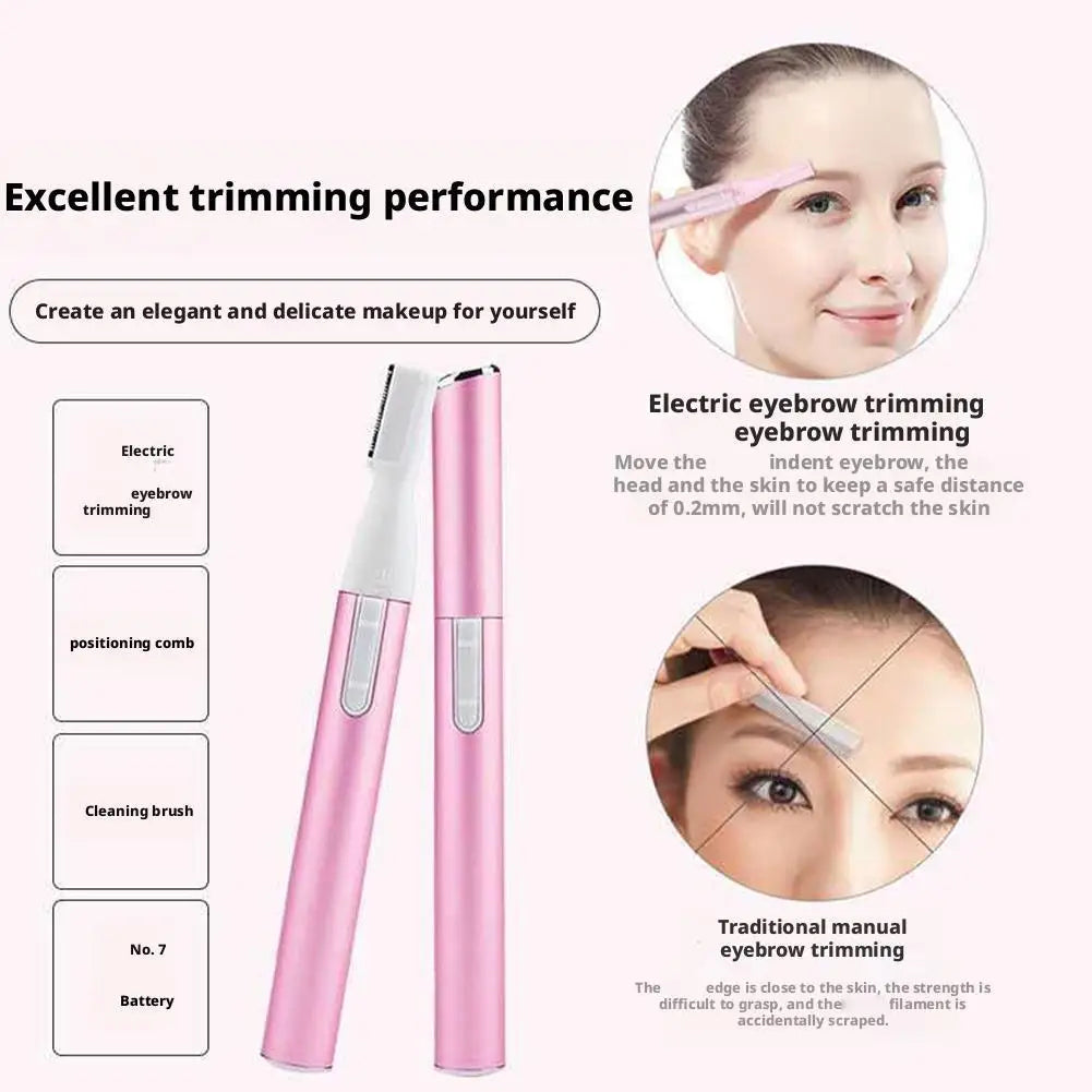 All-in-1 Facial Hair Trimmer with Rinseable Blades for Women, Battery-Powered for Eyebrows, Face Hair, Nose, Ear, Light Grooming Peaceful Pleasures Health and Wellness