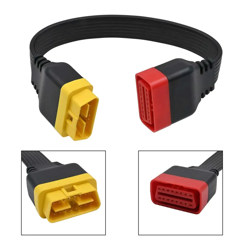OBD2 36cm Extension Cable 16-Pin Male to Female Diagnostic Tool