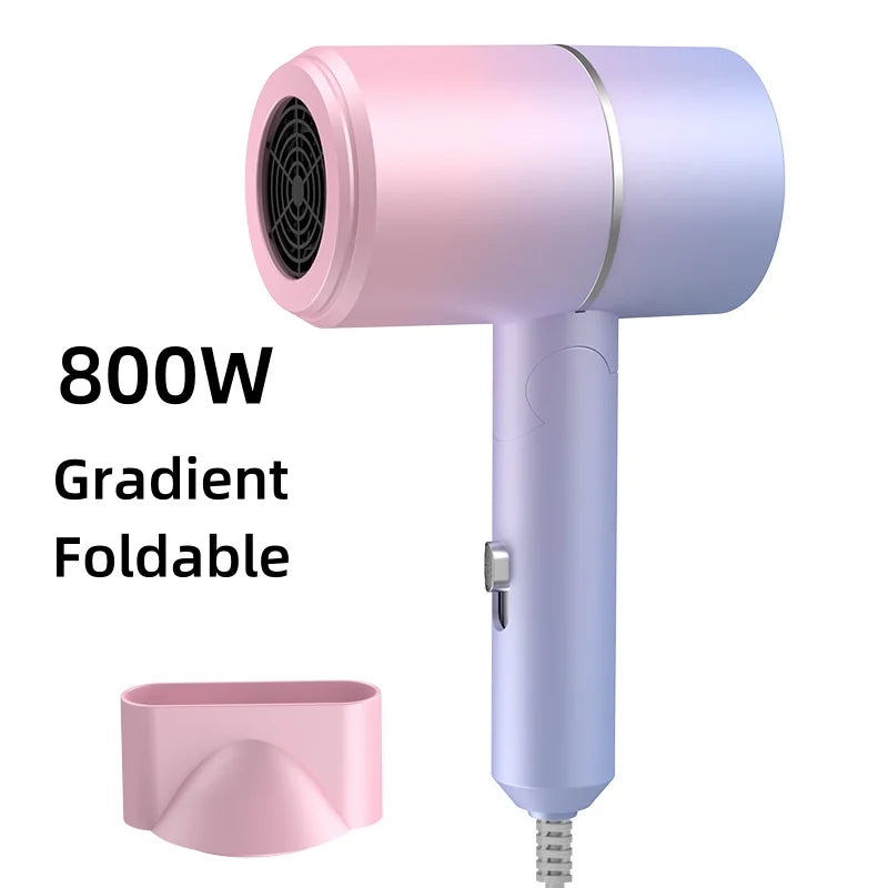 High Speed Blue Light Mini Travel/Home/Dormitory Hair Dryer With High Wind Power And Foldable US, EU Plug, Source Manufacturer Peaceful Pleasures Health and Wellness Gradient -US(800W)