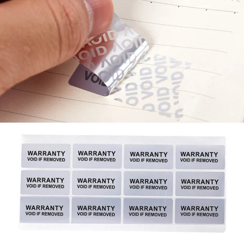 Tamper Proof Void Security Stickers 40×20mm | 100–200 Pack