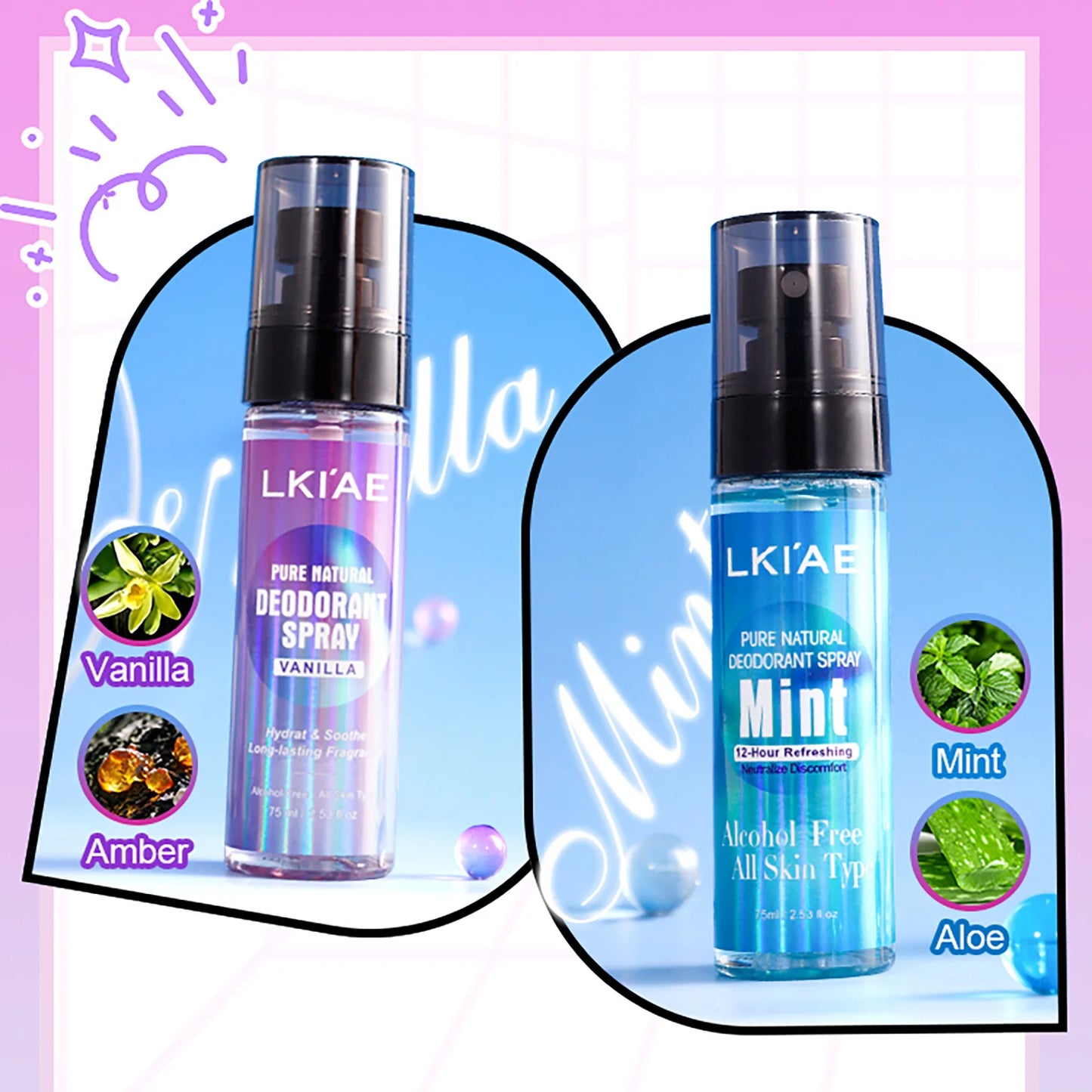 Natural Deodorant Body Spray | 12H Alcohol-Free Antiperspirant Mist