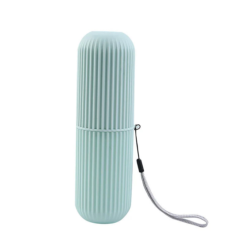 Portable Toothpaste Toothbrush Protect Holder Case Travel Camping Storage Box Protect Toothbrush Toothpaste from Dirt and Damage Peaceful Pleasures Health and Wellness sky blue