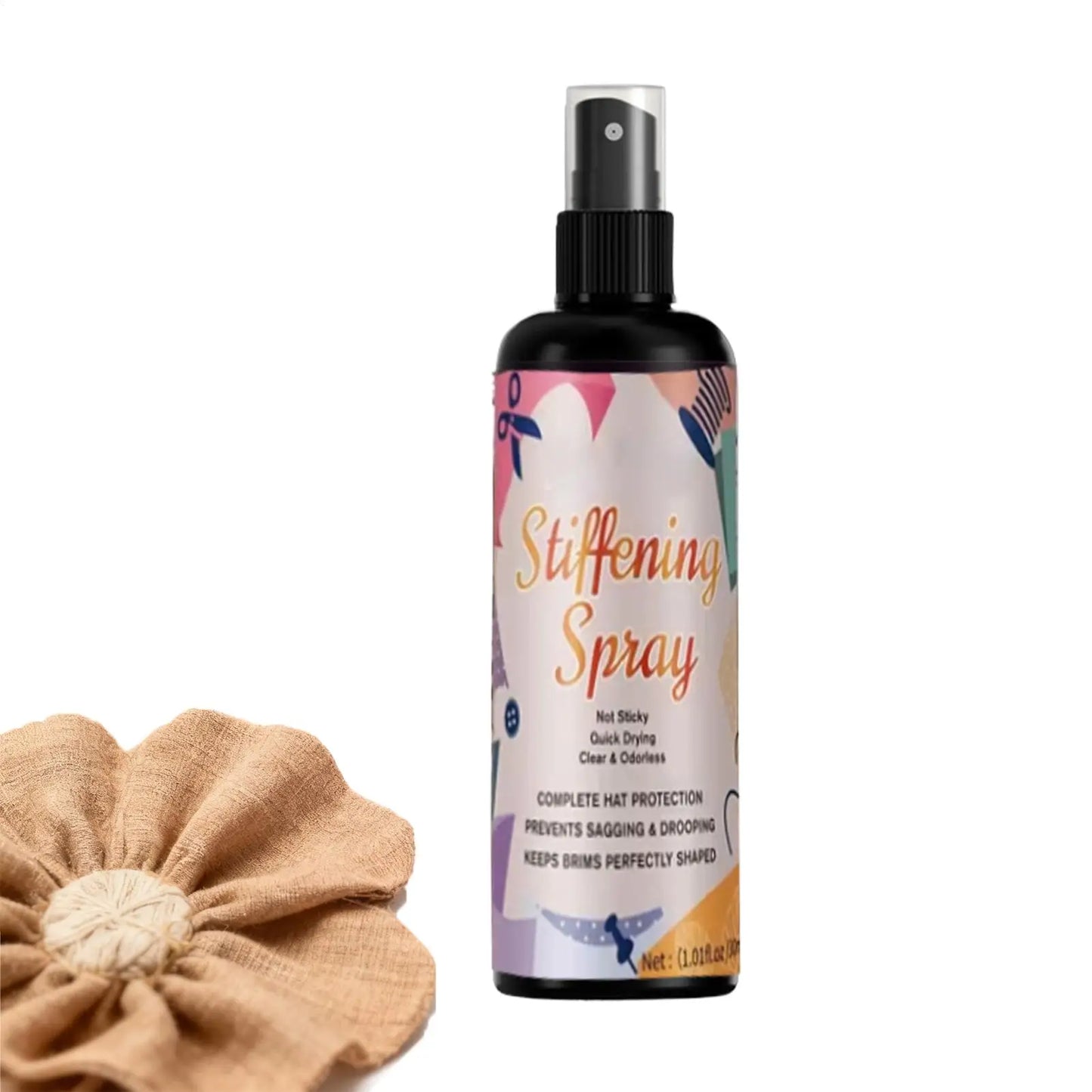 100ml Fabric Stiffener Spray – Non-Toxic for Hats, Crafts & More