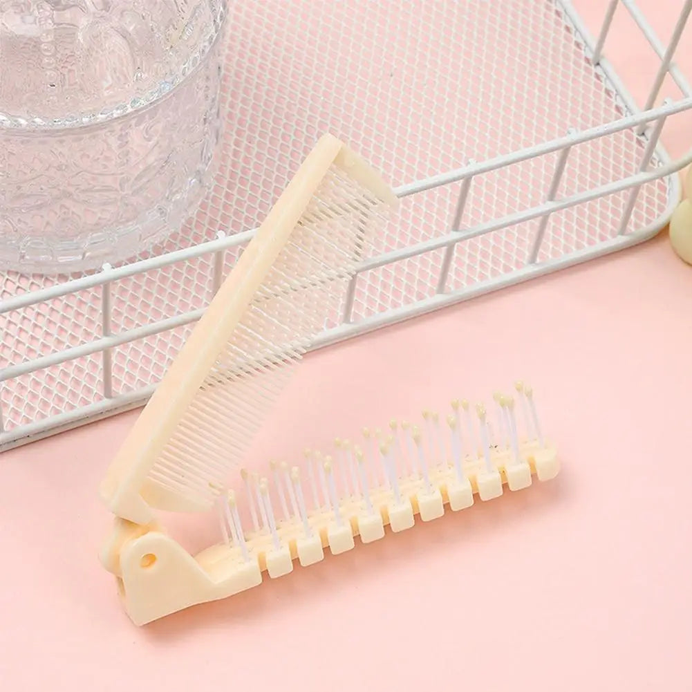 Portable Folding Hair Comb – Anti-Static Travel Styling Tool