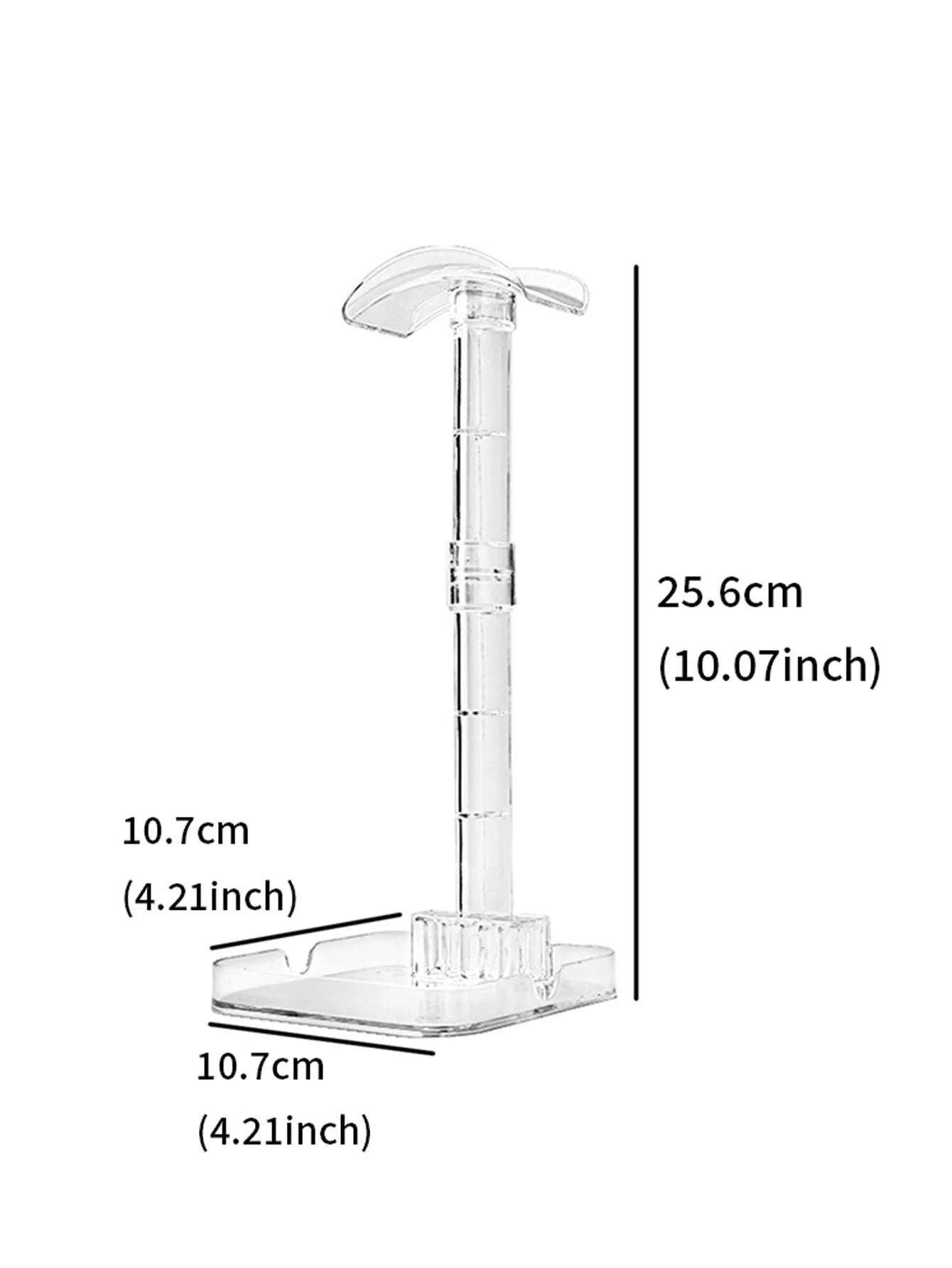 1Pcs Multi-functional Headphone Stand Display Rack Space Saving Phone Holder Desktop Organizer Vertical Bracket Hanger Peaceful Pleasures Health and Wellness Transparent