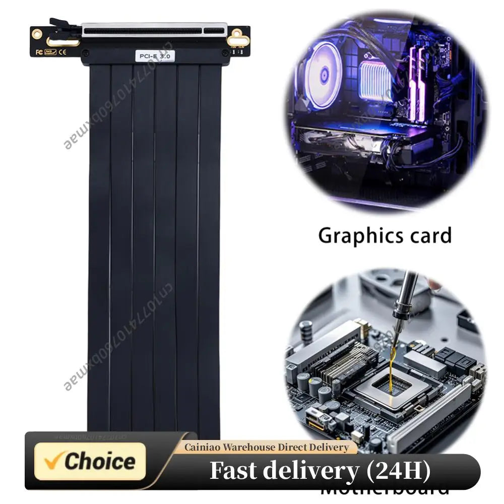 PCI-E3.0 PCI-E4.0 16X PCI-e Extension Cable Flexible Cable 90° 180° Riser Cable 20/25/30/35cm High Speed Extension Port Adapter Peaceful Pleasures Health and Wellness