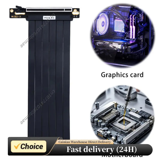PCI-E3.0 PCI-E4.0 16X PCI-e Extension Cable Flexible Cable 90° 180° Riser Cable 20/25/30/35cm High Speed Extension Port Adapter Peaceful Pleasures Health and Wellness