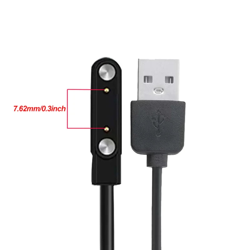 Universal Magnetic USB Charging Cable – Smartwatch & Devices Peaceful Pleasures Health and Wellness GS18 Black